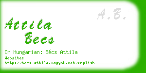 attila becs business card