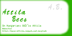 attila becs business card